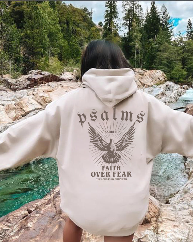 Hoodie Bible Scripture Pattern Girly Style Sweatshirt