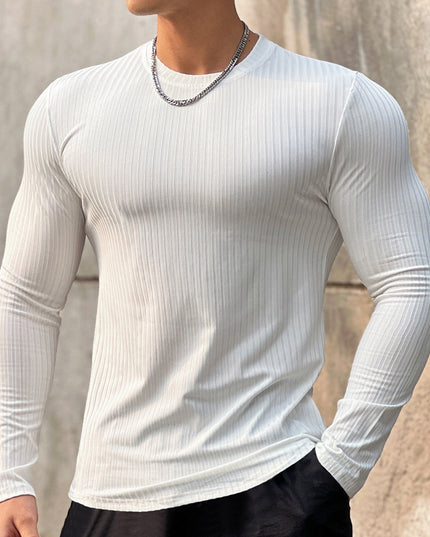 Men's Sports Fitness Long Sleeve Bottoming T-shirt