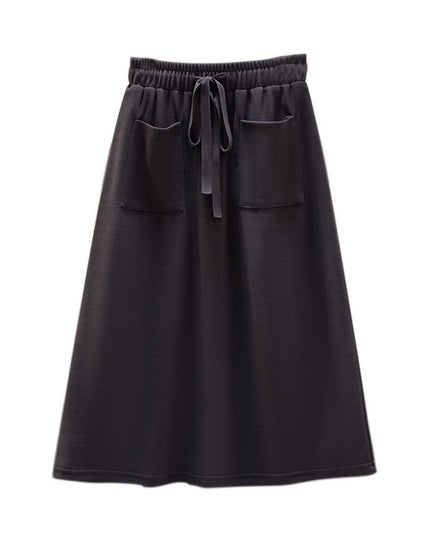 Elastic Waist Loose Slimming Autumn And Winter New Plus Size Women's Skirt