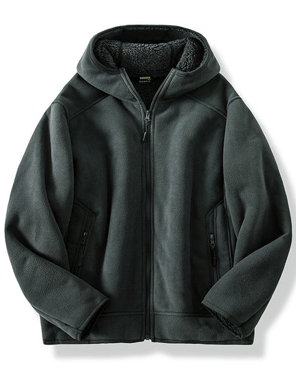 New Men's Autumn And Winter Polar Fleece Jacket Warm Jacket Cotton-padded Coat