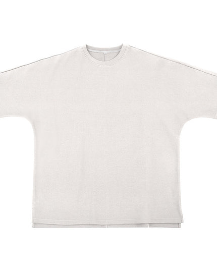 Air Cotton Plus Size 280g Loose T-shirt With Sleeves