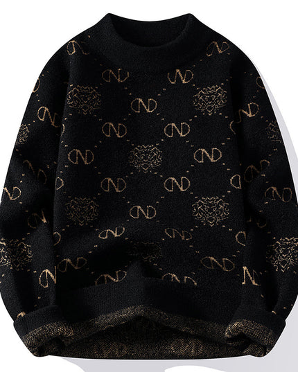 Men's Thickened Round Neck Sweater Loose