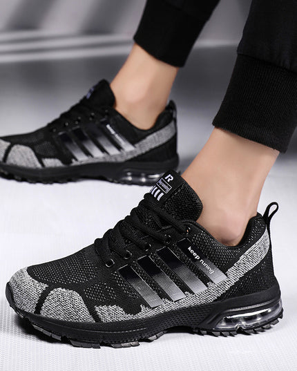 Breathable Men's Casual Shoes Flying Woven Foreign Trade Air Cushion Fitness Sports Running Shoes