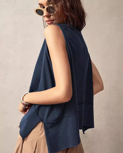 Summer Irregular Loose-fitting Sleeveless Shirt