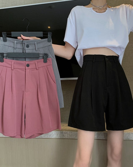 Casual Straight-leg Fifth Wide-leg Pants