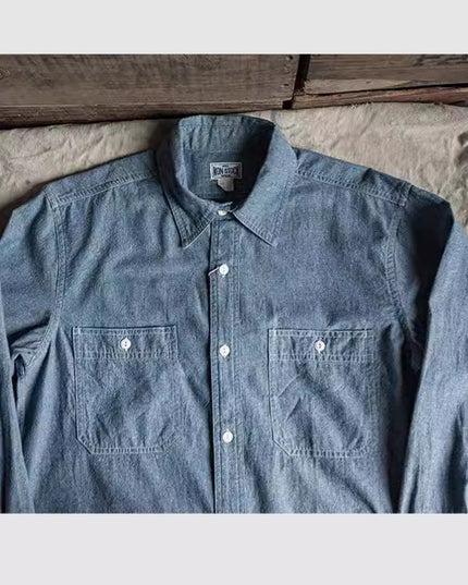 Double Patch Pocket Youth Cloth Long-sleeved Shirt