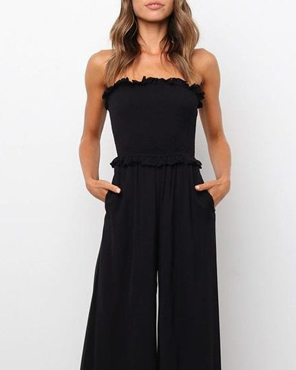 European And American Leisure Loose Sleeveless Jumpsuit