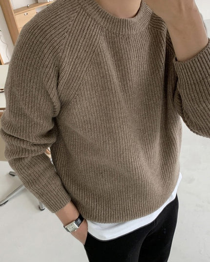 Sweater Men's Loose And Lazy Style All-matching Pullover Thickened Sweater