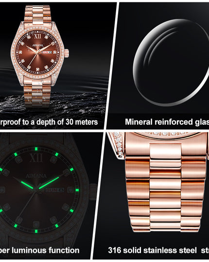 Log Series Diamond Disc Quartz Women's Watch