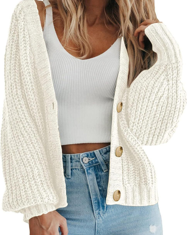 Women's Thick Knitted Cardigan Sweater