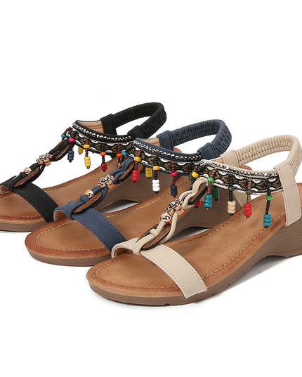 Rhinestone Sandals Korean Style Platform Wedge Women's Shoes