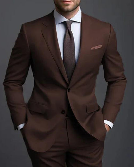 Business Casual Men's Fashion Suit Two-piece Suit