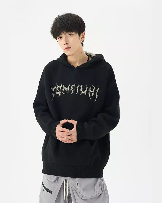Men's Design Sense Hooded Casual Loose Sweater