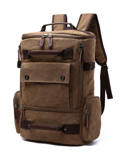 Men's Backpack Vintage Canvas Backpack  Men's Travel Bags Large Capacity Backpack Laptop Backpack