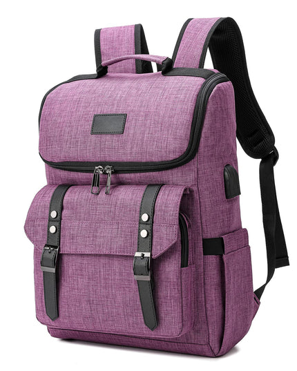 Men's Backpack Retro Travel Bag USB