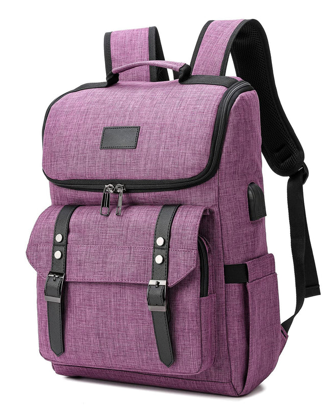 Men's Backpack Retro Travel Bag USB