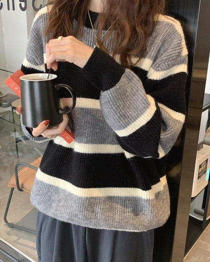 Lazy Wind Retro Outerwear Knitwear Thick