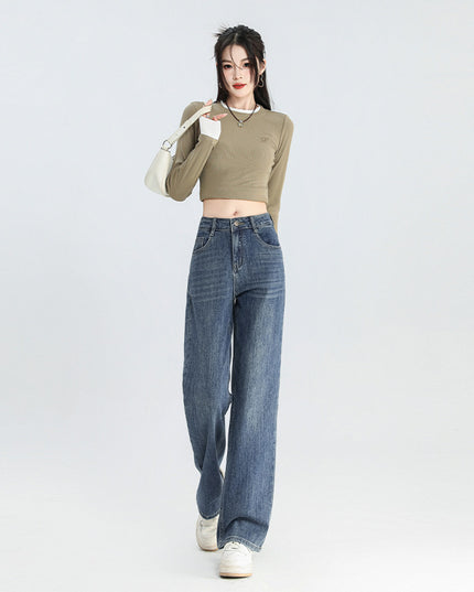 Women's American-style Retro Wide Leg Jeans