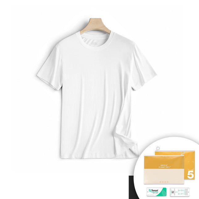 Modal Short Sleeved T-shirt Men's Round Neck Housewear
