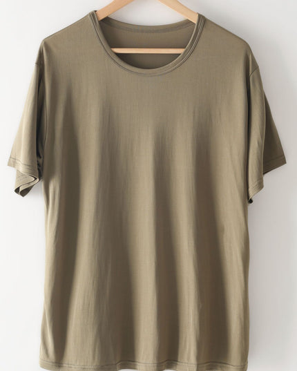 Men's Mulberry Silk Loose Round Neck Silk T-shirt