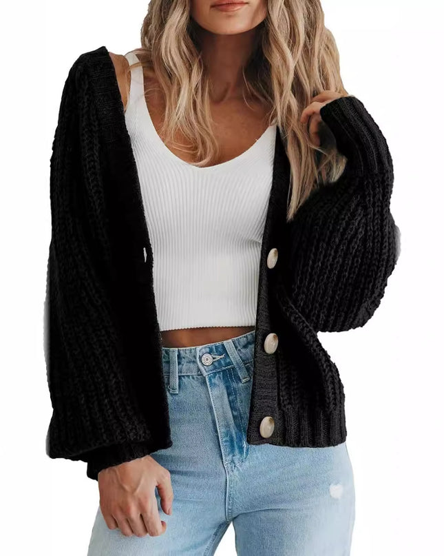 Women's Thick Knitted Cardigan Sweater
