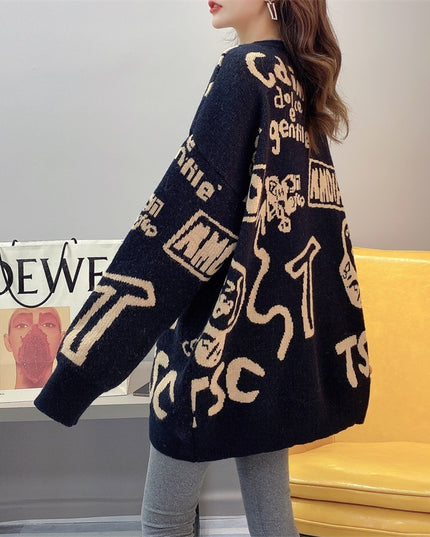 Korean Style Loose Loose Slimming Pullover Sweater