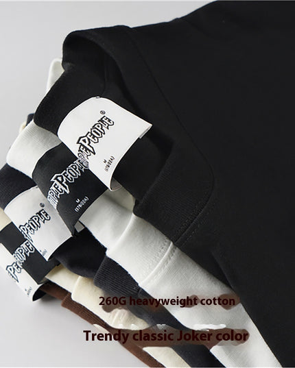 American 260g Heavy Cotton Short Sleeve T-shirt Men