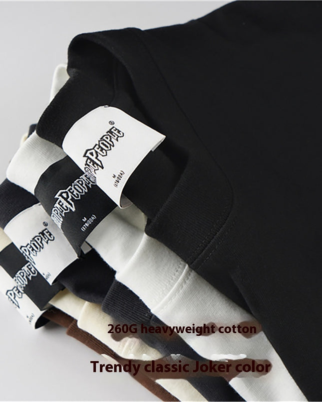 American 260g Heavy Cotton Short Sleeve T-shirt Men