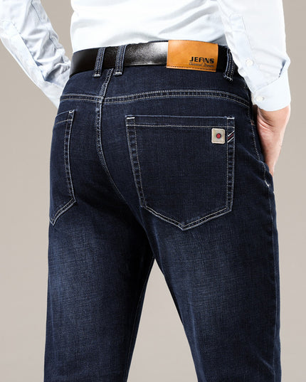 Men'S Straight Loose Elastic Slim Fit Business Casual Korean Style Trendy Plus Size Pants Men