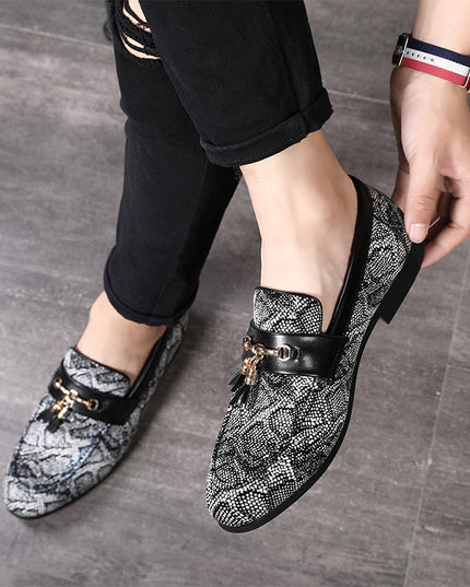 Fringed Men's Peas Shoes Leather Shoes
