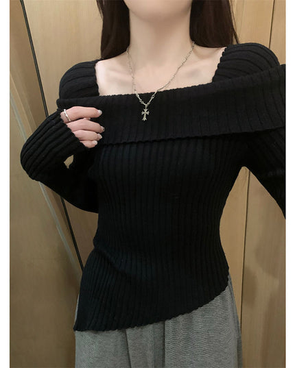 Irregular Off-shoulder Sweater For Women Autumn And Winter