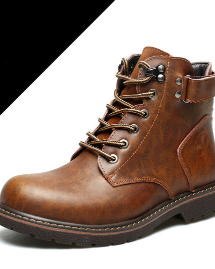 Fashion Men's Casual Mid-cut Leather Boots