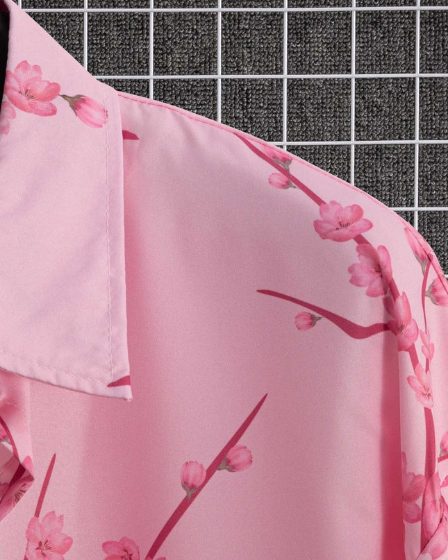 Digital Printing Floral Short Sleeve Shirt