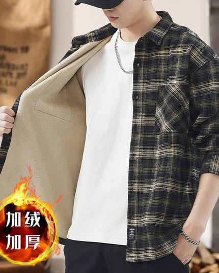 Men's Autumn And Winter Loose Long-sleeved Shirt Jacket Versatile Stain-resistant Top