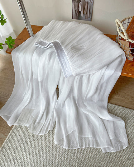 High-end Elegant Ice Silk High Waist Slimming Long Pants