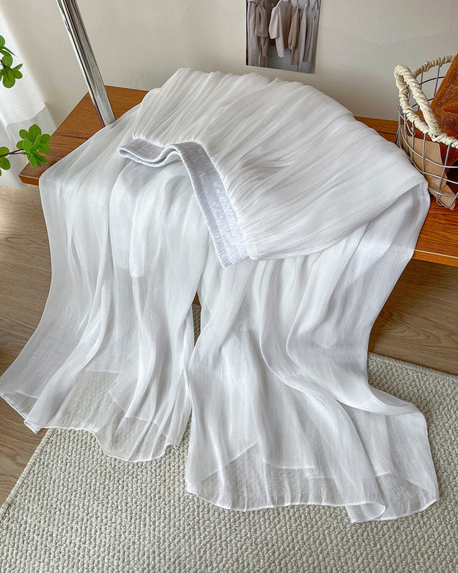 High-end Elegant Ice Silk High Waist Slimming Long Pants