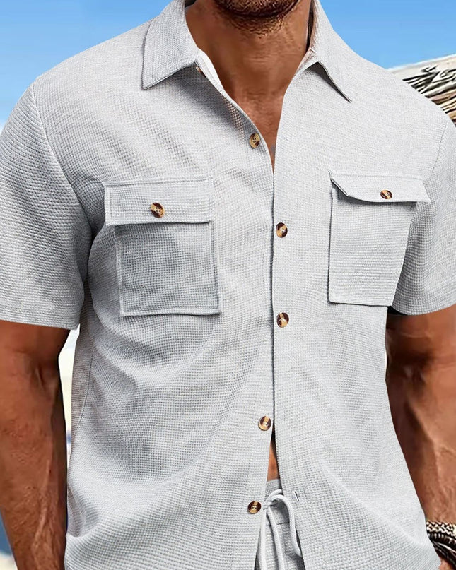Men's Summer American Leisure Cargo Shirt
