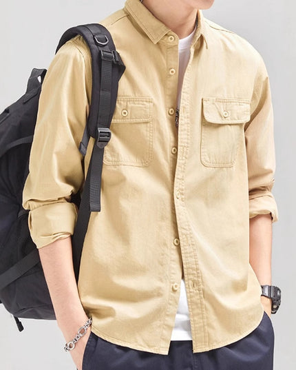 Design Sense Overalls Long Sleeve Shirt Men