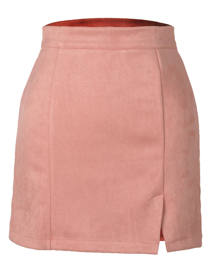 Autumn And Winter Suede A- Line Korean Style High Waist Fashion Sexy Skirt