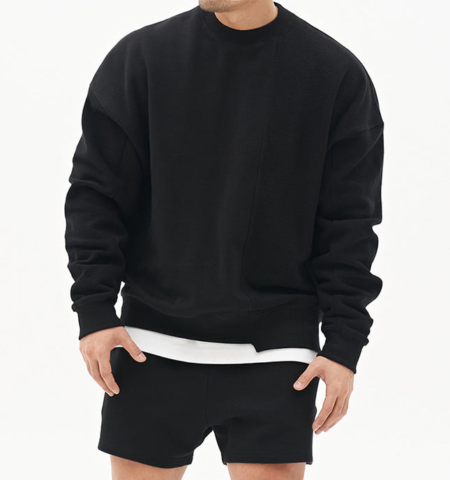 Solid Color Round Neck Sweater Korean Style Fashion Brand Loose