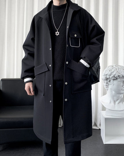 Men's Mid-length Temperament Overknee Overcoat