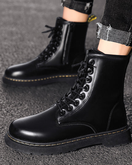 Martin Boots With Zipper Men's British Style