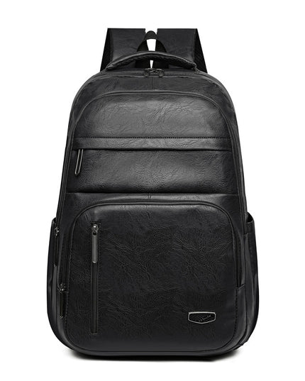 PU Soft Leather Backpack Large Capacity Men