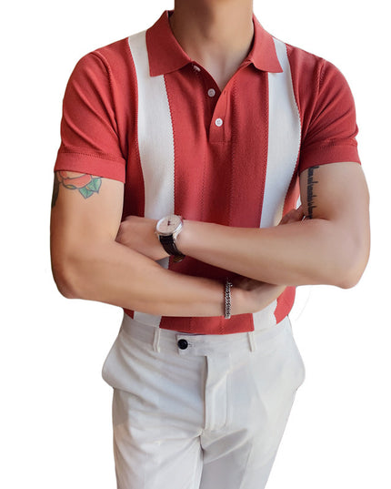 Summer Sportsman Short-sleeved Knitted Casual POLO Shirt