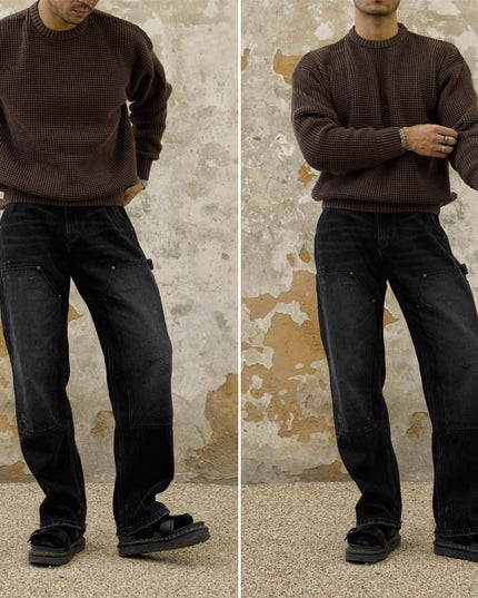 Men's Waffle Base Ride Knitwear American Retro