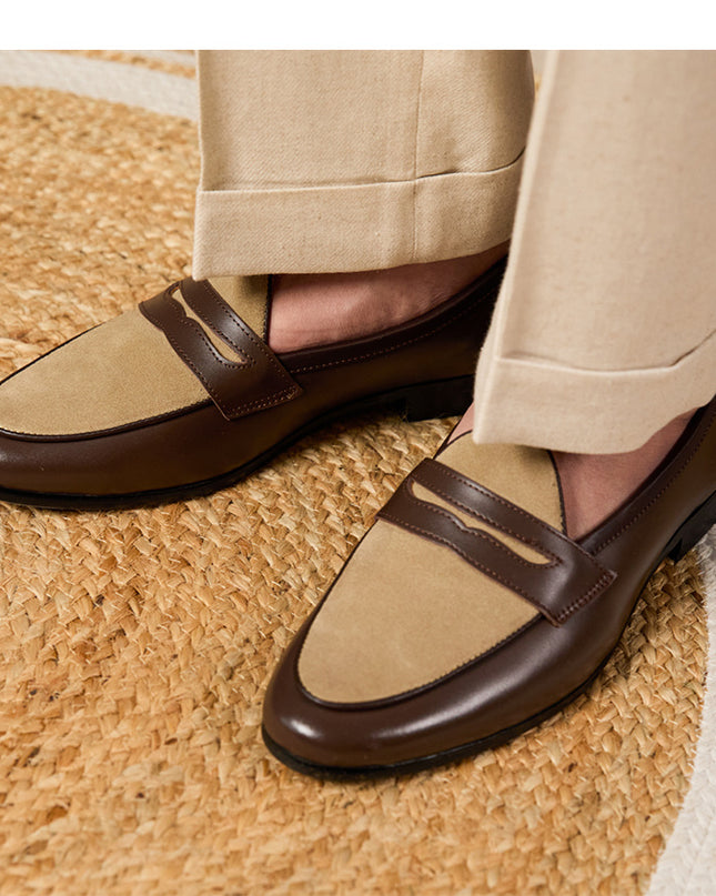 Loafers Belgium Champagne British Style Casual