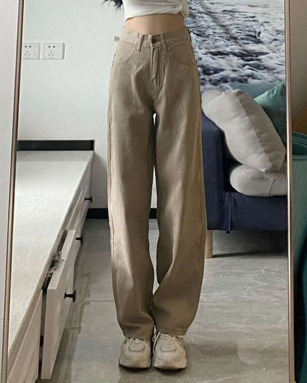 High Waist Wide Leg Jeans Ins Retro Loose Straight Mopping Pants