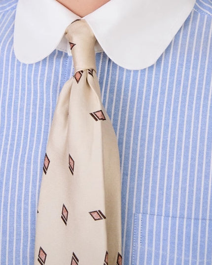 Collar Cotton Striped Long Sleeved Shirt