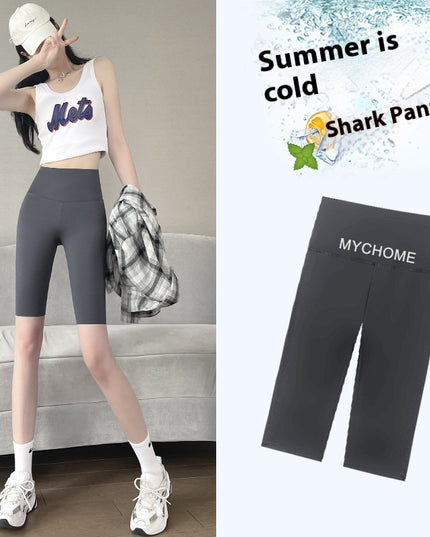 Women's Five-point Shark Pants High Waist Hip Lift