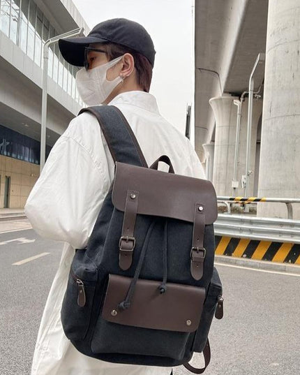 Retro Wear-resistant Large-capacity Backpack
